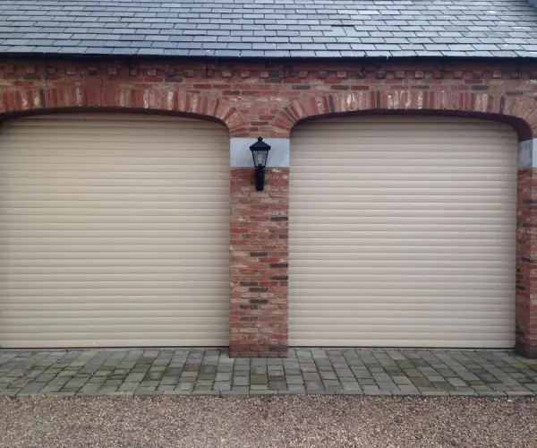garage security shutters installed on residential property in wales